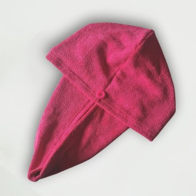 TURBANTE DE MICROFIBRA - SECADO ANTI FRIZZ ADULTO (COLOR ENTERO) VINO