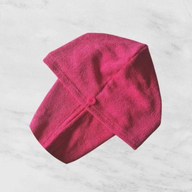 TURBANTE DE MICROFIBRA - SECADO ANTI FRIZZ ADULTO (COLOR ENTERO) FUCSIA