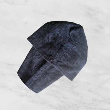 TURBANTE DE MICROFIBRA - SECADO ANTI FRIZZ ADULTO (COLOR ENTERO) NEGRO