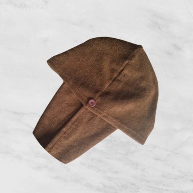 TURBANTE DE MICROFIBRA - SECADO ANTI FRIZZ ADULTO (COLOR ENTERO) MOCCA