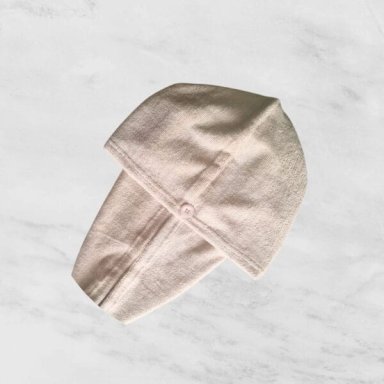 TURBANTE DE MICROFIBRA - SECADO ANTI FRIZZ ADULTO (COLOR ENTERO) BEIGE