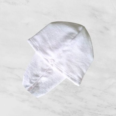 TURBANTE DE MICROFIBRA - SECADO ANTI FRIZZ ADULTO (COLOR ENTERO) BLANCO