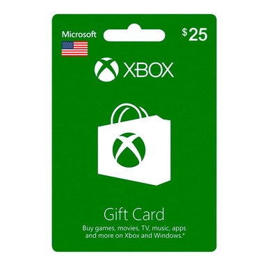 TARJETA MICROSOFT GIFT CARD XBOX LIVE 25 FISICA - 1