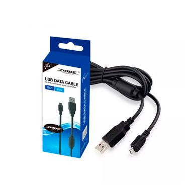 CABLE MANDO DUALSHOCK PLAYSTATION NEGRO CARGA - 1