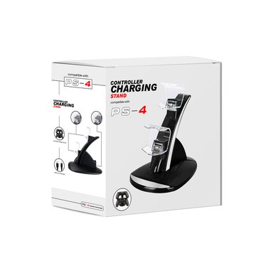 BASE CARGADOR DOBLE MANDO PLAYSTATION 4 GENERICO - 1