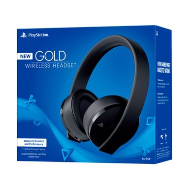 AUDÍFONOS GAMER SONY GOLD WIRELESS HEADSET PLAYSTATION NEGRO BLUETOOTH - 1