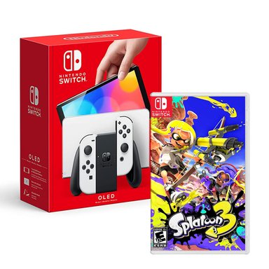 CONSOLA NINTENDO SWITCH OLED BLANCO + SPLATOON 3 - 1