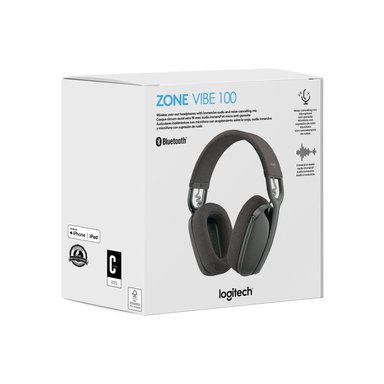 AUDÍFONOS GAMER LOGITECH OVER-EAR ZONE VIVE C/MICROF VIBE 100 BLACK BLUETOOTH - 1
