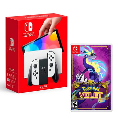 CONSOLA NINTENDO SWITCH OLED BLANCO + POKEMON VIOLET - 1