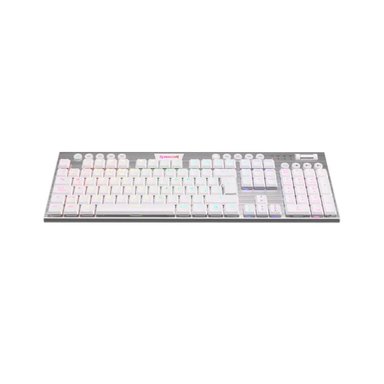 TECLADO GAMER REDRAGON HORUS FS WHITE WIRELESS SPANISH MODEL-K618W RGB SP RED SWITCH - 2