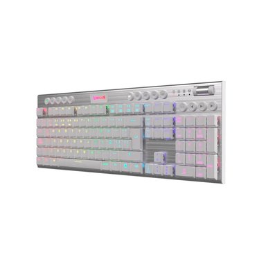 TECLADO GAMER REDRAGON HORUS FS WHITE WIRELESS SPANISH MODEL-K618W RGB SP RED SWITCH - 3