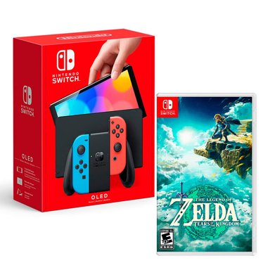 CONSOLA NINTENDO SWITCH MODELO OLED NEÓN + THE LEGEND OF ZELDA TEARS OF THE KINGDOM - 1