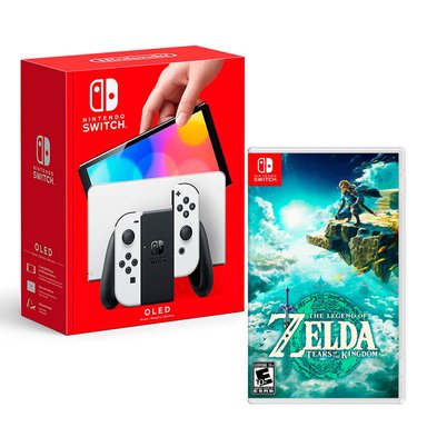 CONSOLA NINTENDO SWITCH MODELO OLED BLANCO + THE LEGEND OF ZELDA TEARS OF THE KINGDOM - 1