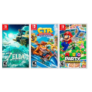 CONSOLA NINTENDO SWITCH MODELO OLED BLANCO + ZELDA TEARS OF THE KINGDOM + CRASH TEAM RACING + MARIO PARTY SUPERSTAR - 5