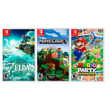 CONSOLA NINTENDO SWITCH MODELO OLED BLANCO + ZELDA TEARS OF THE KINGDOM + MINECRAFT+ MARIO PARTY SUPERSTAR - 5
