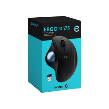 MOUSE INALÁMBRICO LOGITECH ERGO M575 WIRELESS/BT TRACKBALL BLACK - 1