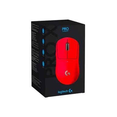 MOUSE GAMER INALÁMBRICO LOGITECH PRO X ROJO G SUPERLIGHT WIRELEESS LIGHTSPEEDD HERO 25K RED - 1