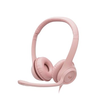 AUDÍFONOS GAMER LOGITECH OVER-EAR H390 C/MICROF USB NOICE CANCELING MIC ROSA - 2