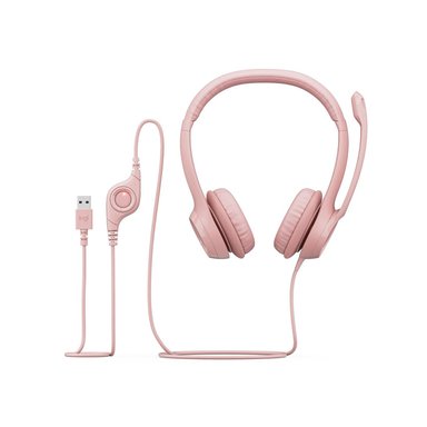 AUDÍFONOS GAMER LOGITECH OVER-EAR H390 C/MICROF USB NOICE CANCELING MIC ROSA - 3