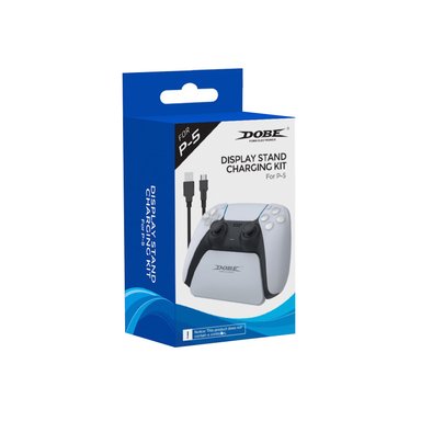 SOPORTE CARGADOR DOBE PARA MANDO DUALSENSE PS5 BLANCO - 1