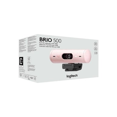 CÁMARA LOGITECH BRIO 500 FHD 1080P USB-C ROSE - 1
