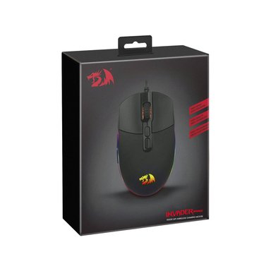 MOUSE GAMER INALÁMBRICO REDRAGON INVADER PRO M719 NEGRO RGB WIRELESS BLACK - 1