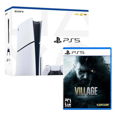 CONSOLA PS5 PLAYSTATION 5 SLIM CON LECTOR DE DISCOS + RESIDENT EVIL VILLAGE - 1