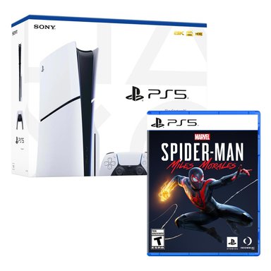 CONSOLA PS5 PLAYSTATION 5 SLIM CON LECTOR DE DISCOS + SPIDERMAN MILES MORALES - 1