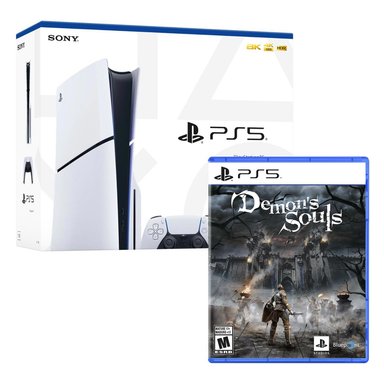CONSOLA SONY SLIM PS5 PLAYSTATION 5 CON LECTOR DISCOS + DEMONS SOULS - 1