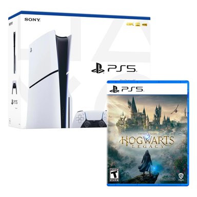 CONSOLA SONY SLIM PS5 PLAYSTATION 5 CON LECTOR DISCOS + HOGWARTS LEGACY - 1