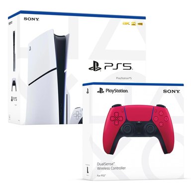 CONSOLA PS5 PLAYSTATION 5 SLIM CON LECTOR DE DISCOS + MANDO COSMIC RED - 1