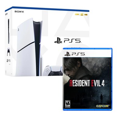 CONSOLA PS5 PLAYSTATION 5 SLIM CON LECTOR DE DISCOS + RESIDENT EVIL 4 - 1