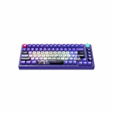 TECLADO INALÁMBRICO MACHENIKE GAMER T B82 TRI-MODE RGB PURPLE LINEAR SWITCH PURPLE/GREEN K600 - 2