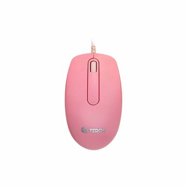 MOUSE TEROS TE-1221S ÓPTICO 1000 DPI USB 3 BOTONES PINK - 1