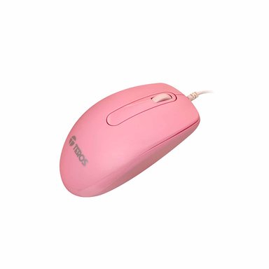 MOUSE TEROS TE-1221S ÓPTICO 1000 DPI USB 3 BOTONES PINK - 2
