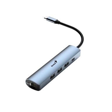 ADAPTADOR HUB USB-C GENIUS UH-545 GIGABIT ETHERNET 1-USB-C 3-USB-A - 4