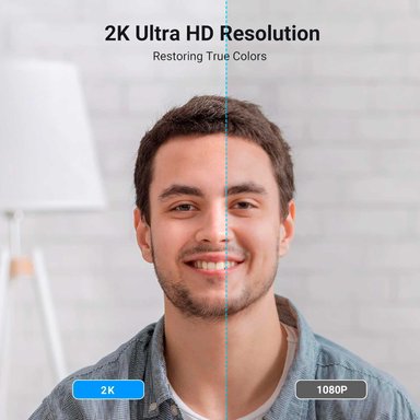 CAMARA WEB UGREEN CM717 FHD 2K 30 FPS NEGRO 25442 - 2