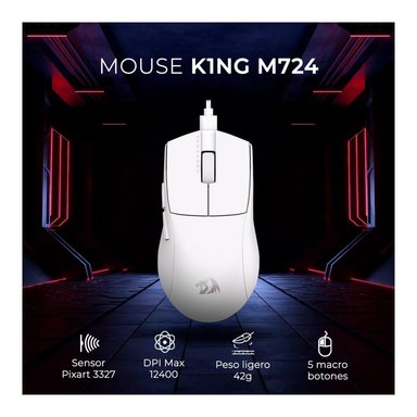 COMBO REDRAGON S143 TECLADO K617RGB FIZZ SP (ESPAÑOL CABLEADO) + MOUSE M724 WHITE - 4