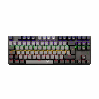TECLADO GAMER T-DAGGER BORA BLACK RAINBOW SPANISH T-TGK313-RD-SP GREY/BLACK RED SWITCH - 1