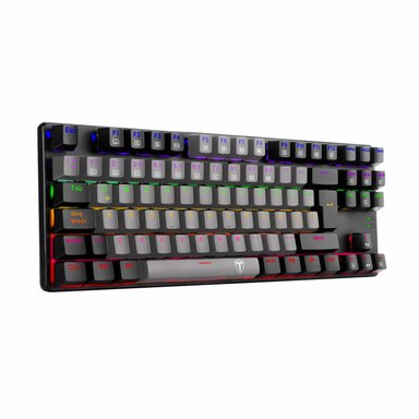 TECLADO GAMER T-DAGGER BORA BLACK RAINBOW SPANISH T-TGK313-RD-SP GREY/BLACK RED SWITCH - 2