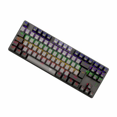 TECLADO GAMER T-DAGGER BORA BLACK RAINBOW SPANISH T-TGK313-RD-SP GREY/BLACK RED SWITCH - 3