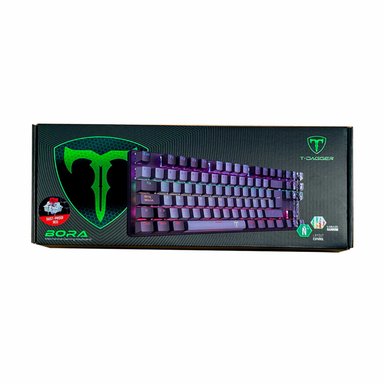 TECLADO GAMER T-DAGGER BORA BLACK RAINBOW SPANISH T-TGK313-RD-SP GREY/BLACK RED SWITCH - 4