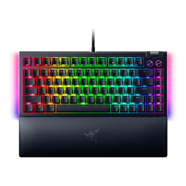 TECLADO GAMER RAZER BLACKWIDOW V4 MECHANICAL US SWITCH ORANGE CHROMA BLACK - 1