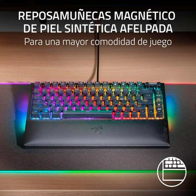 TECLADO GAMER RAZER BLACKWIDOW V4 MECHANICAL US SWITCH ORANGE CHROMA BLACK - 6