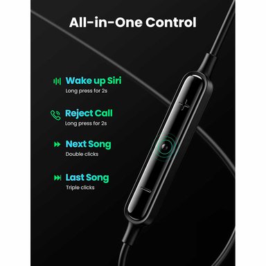 AUDIFONOS ALAMBRICOS UGREEN USB-C IN-EAR CON MICROFONO NEGRO EP103-30638 - 3