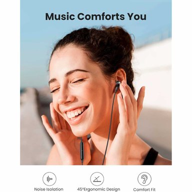 AUDIFONOS ALAMBRICOS UGREEN USB-C IN-EAR CON MICROFONO NEGRO EP103-30638 - 5
