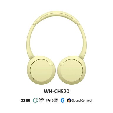 AUDIFONOS SONY INALAMBRICOS BLUETOOTH WH-CH520 AMARILLO - 2