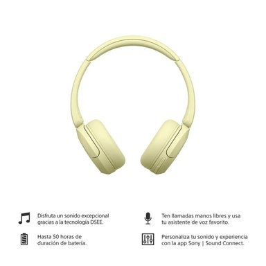AUDIFONOS SONY INALAMBRICOS BLUETOOTH WH-CH520 AMARILLO - 3