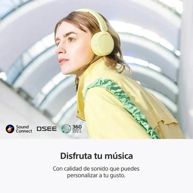 AUDIFONOS SONY INALAMBRICOS BLUETOOTH WH-CH520 AMARILLO - 4
