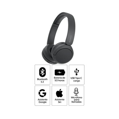 AUDIFONOS BLUETOOTH SONY WH-CH520 BLACK - 5